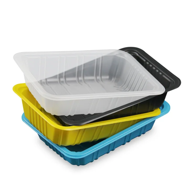 Blister plastic disposable biodegradable meat fruit frozen pp food packing tray