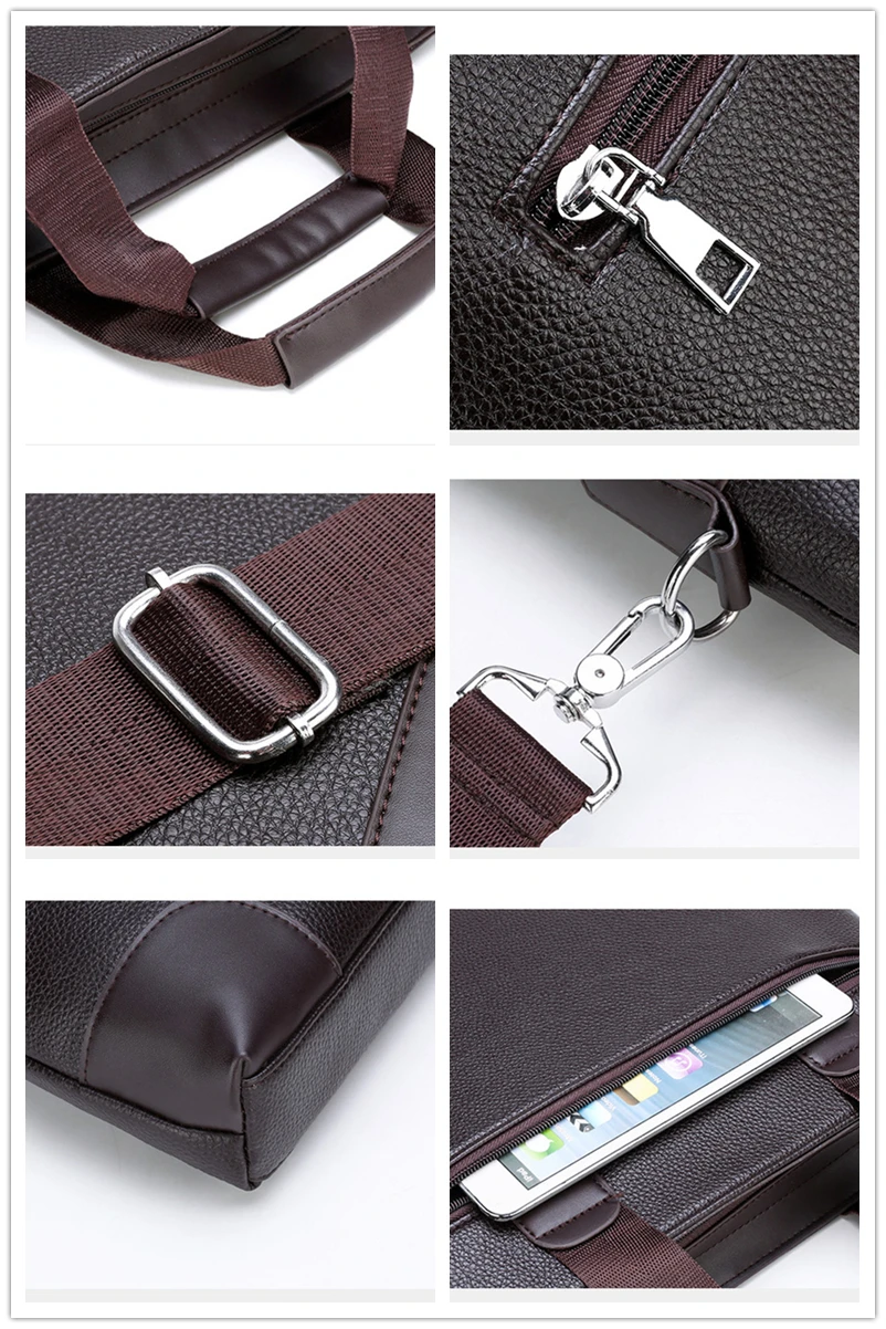 Waterproof Business PU leather laptop sleeve bag For Macbook Multi-size inch notebook protector