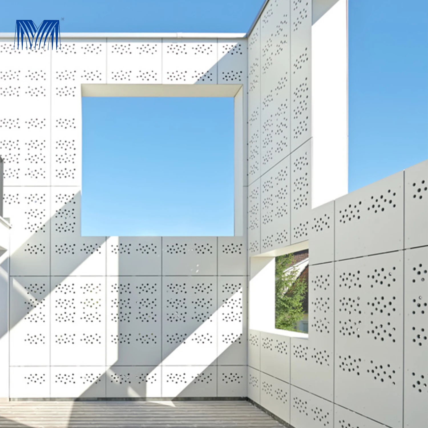Design panels cladding metal wall panel for buildings cassette perforated aluminum facade