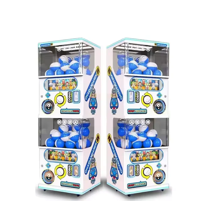 Hight Quality Electronic Coin Operated Double-layer Kids Gumball Capsule Gashapon Machine Toy Vending Machine