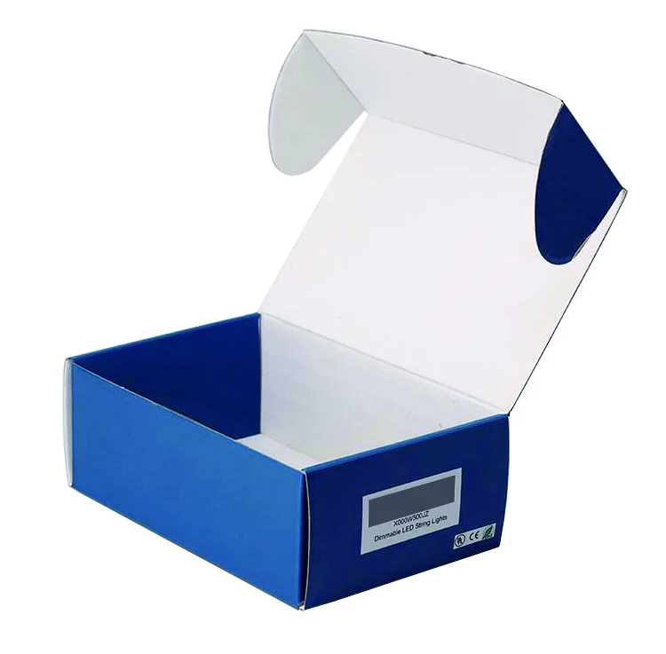 Custom Logo Printed Flat pack Packaging Box Corrugated Die Cut Folding Kraft Mailer Shipping Mailing Box