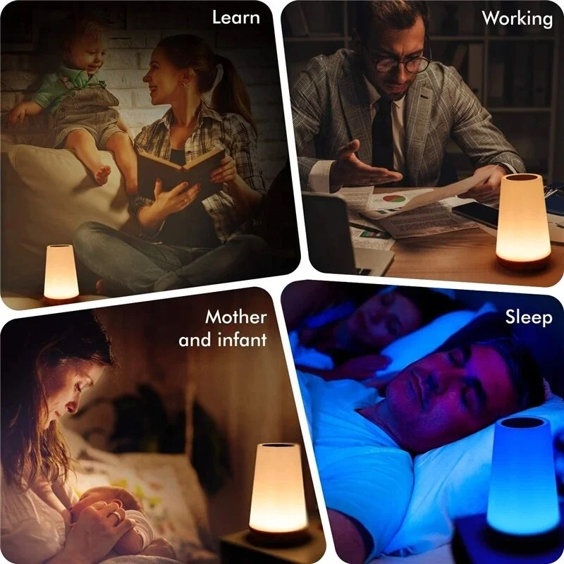 Smart Modern RGB Bedrooms Living Rooms Cordless Rechargeable LED Table Lamp Night Lights Luxury