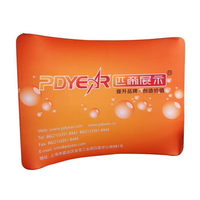 NO.1 10ft custom logo printed advertising stretch tension fabric roll pop up wall trade show backdrop display banner stands