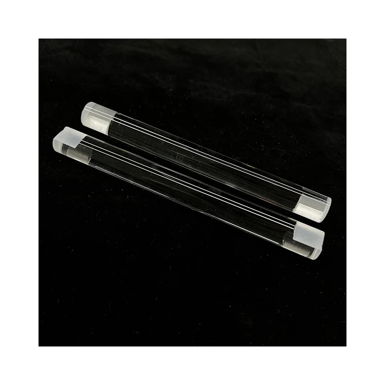 Полукруглая Плавленая половинная кварцевая штанга из оптического волокна высокой чистоты под заказ, штанга из прозрачного стекла, Кварцевая штанга