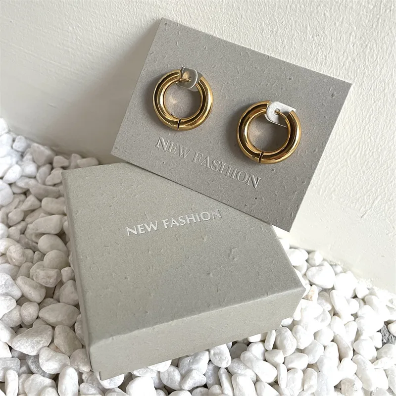 Luxury Jewelry Display Paper Tags Custom Printing Logo Packaging Card For Hoop Earrings