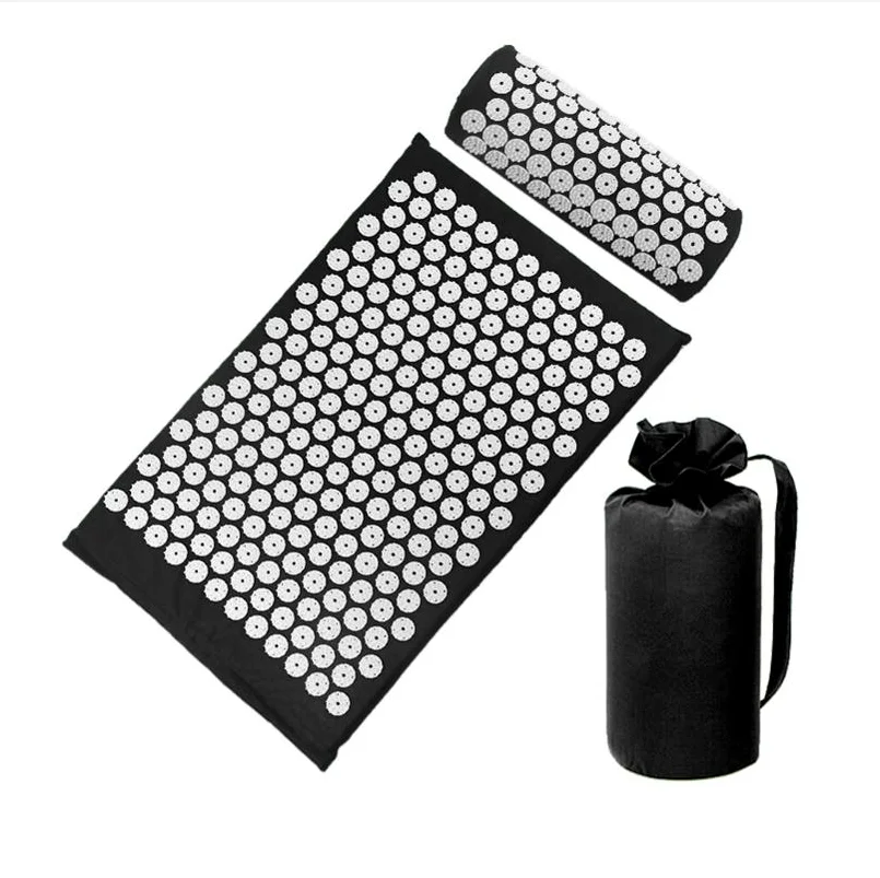 hot sales AcuSpike Mat Massage Mat Acupuncture Pillow Set Needle Relieve Back Neck Sciatic Pain Relax Muscles