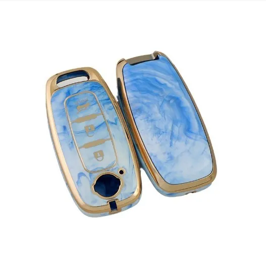 Factory sales  Car key cover For BMW key Hotselling Gold edge TPU Auto key case for Nissan car key