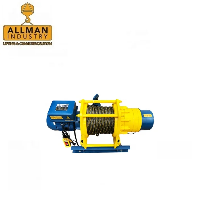 Portable Winch 220V Electric Winch 2200Kg Cable Pulling Winch