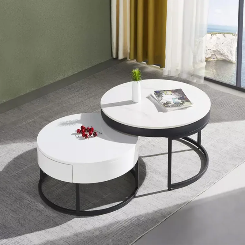 Новинка 2020, винтажный белый мраморный журнальный столик west elm с выдвижным ящиком для хранения