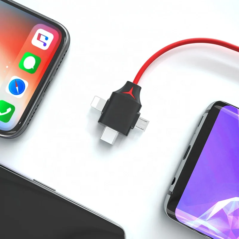 3 In 1 Lightning Micro USB Type-C Port To HDMI Cable Adapter For Mobile Phone To TV