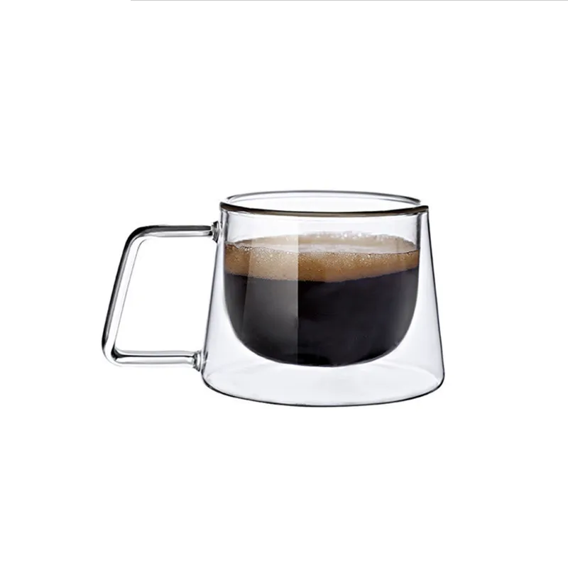 Best selling Heat resistant double wall glass cup coffee Wholesale