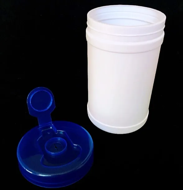85mm Diameter 170mm Height HDPE Plastic Pull Disinfecting and Cleaning Wet Wipes Bottle Jar with Flexible Lids