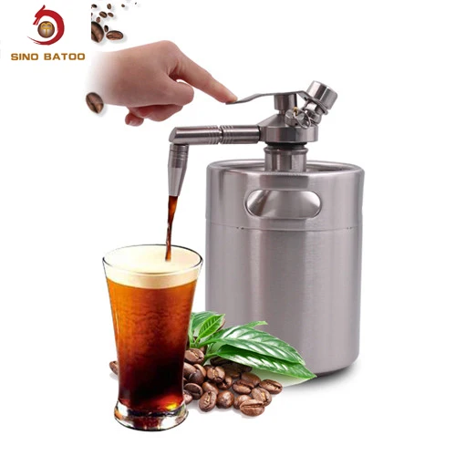 Cold brew 75psi release valve safe travel stainless steel 2l insulated 64oz double wall nitro coffee maker