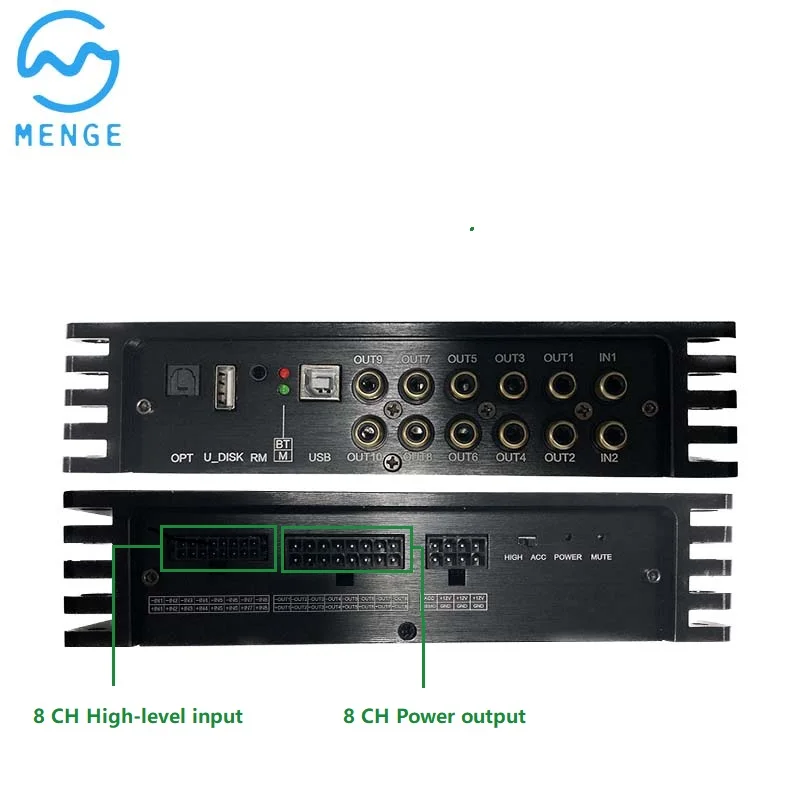 Power 400w dsp Amps Good Sound Quality Super High Power Monoblock car amplifier 8 channel class ab car amplifier