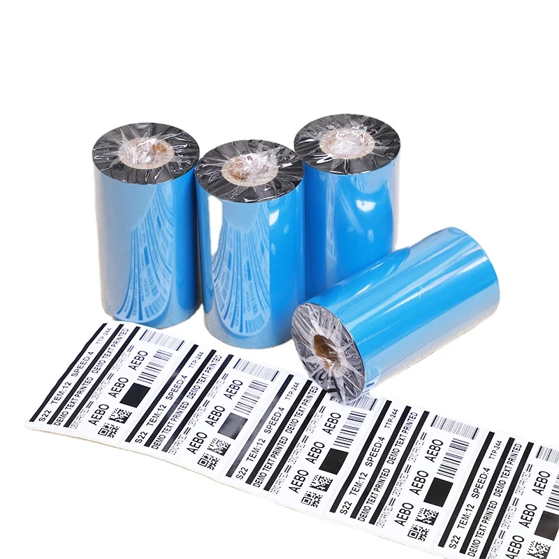 AEBO TTR S20 Thermal  Heat Transfer Printing Barcode Ribbon Wax/Resin Consumables 110*300