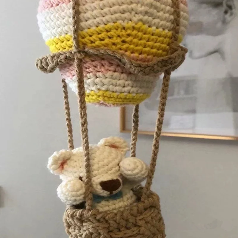 Wholesale Handmade Crochet Newborn Bear  Animals Toys  Baby Bed Bell Toy Baby  Bed Mobile With Custom Design