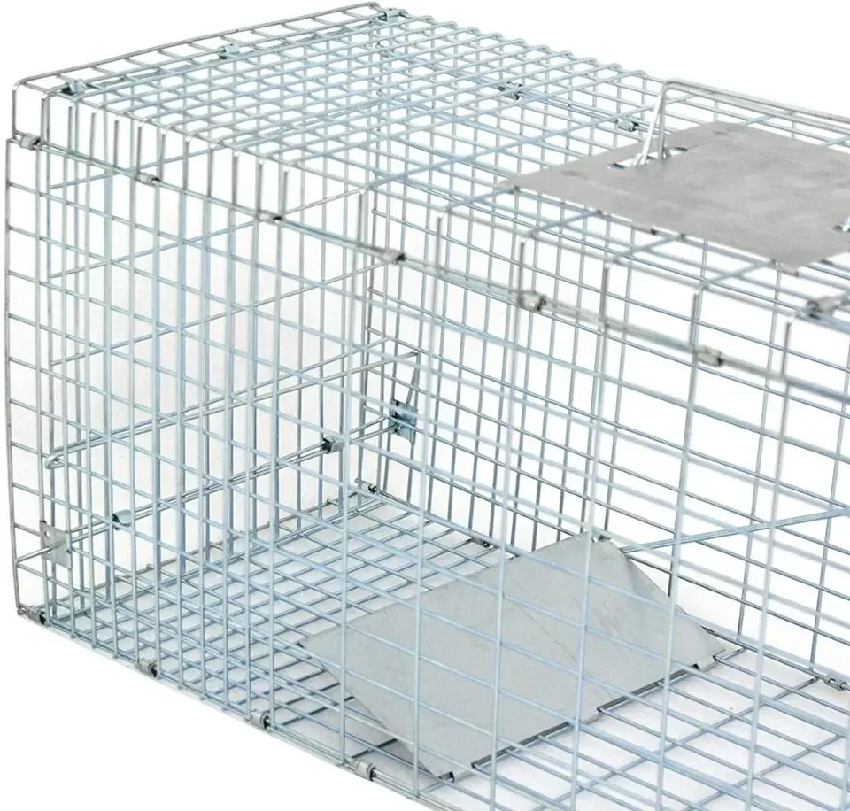 Складная Тяжелая лиса, кролик, собака, складная проволочная сетка, две двери, гуманное живое животное, ловушка для кошек, большая ловушка