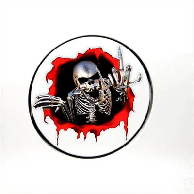 Universal Cool 12*12cm 14*14cm Car Metal Skull Windshield Reflective Car 3D Stickers