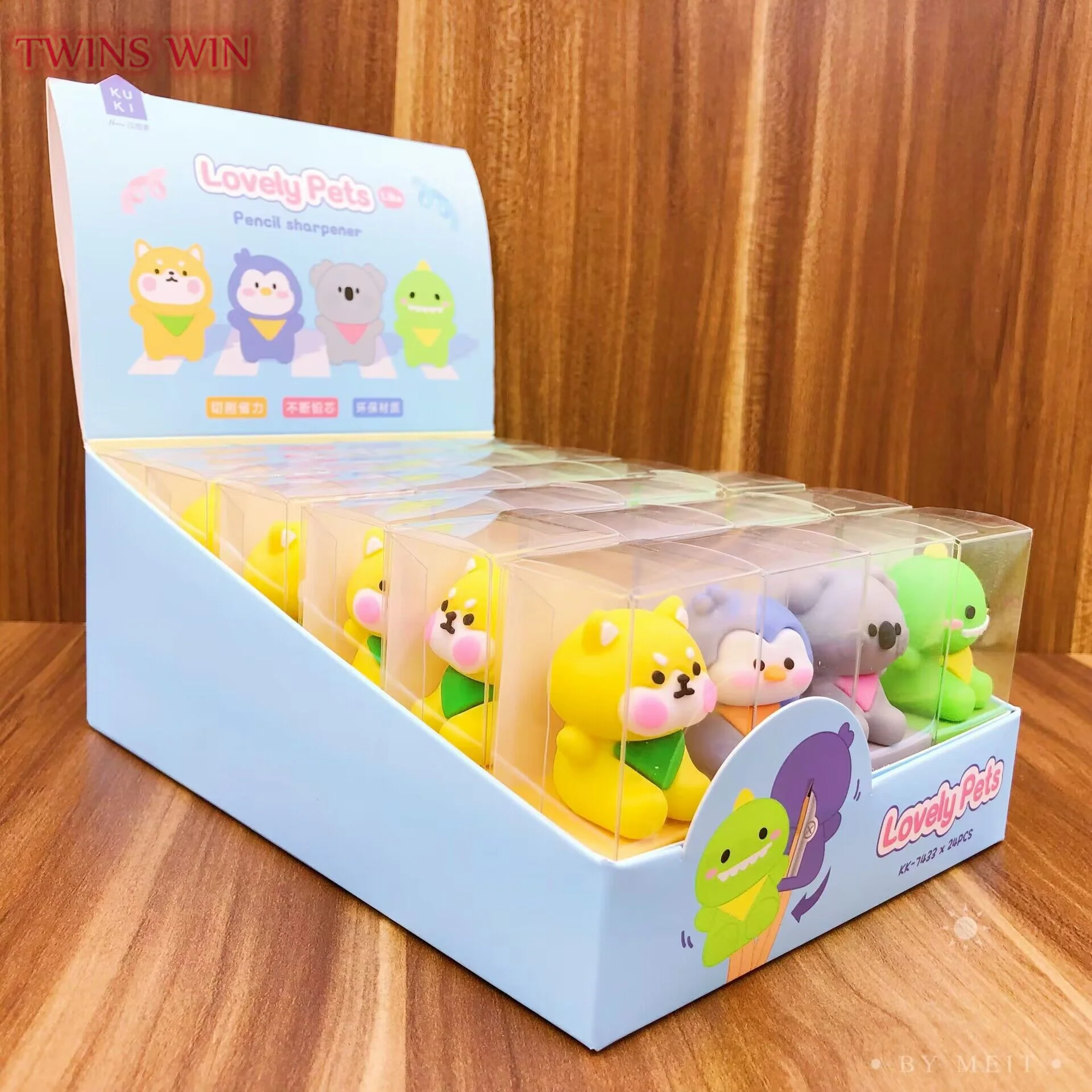 Primary Student Stationery Rotary Pencil Planer Cartoon Animal Silicone Pencil Sharpener 400