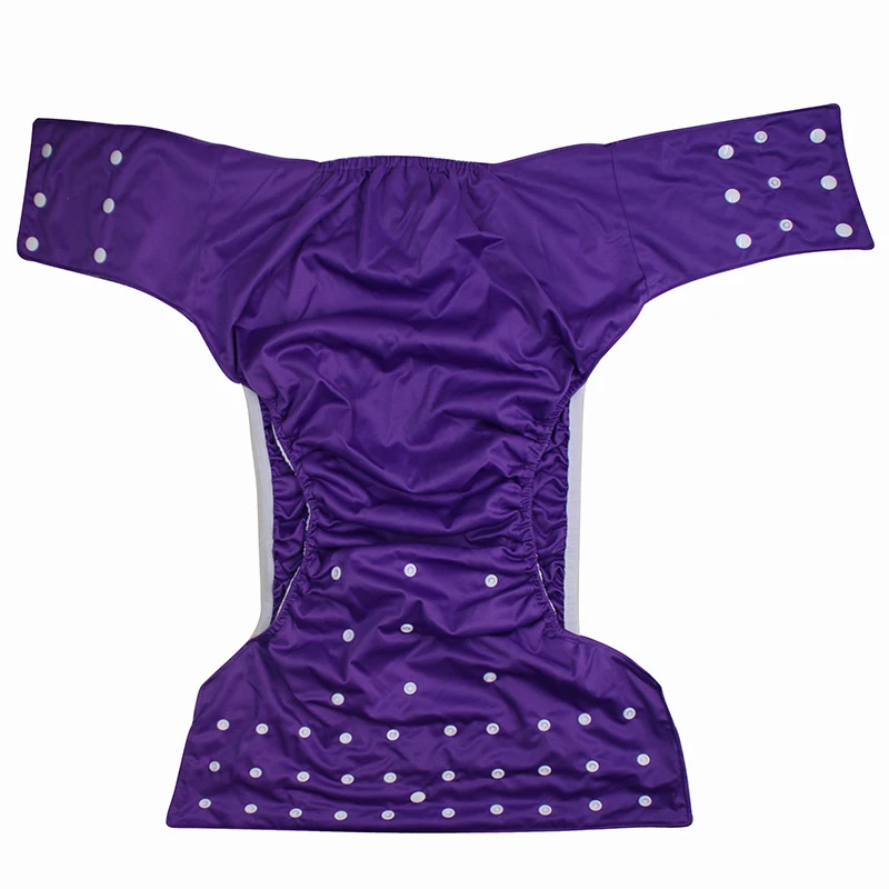 Plus Size Adult Cloth Diaper Pants Washable Leak Proof Elderly Diaper Inserts Waistband Snap Adjustable