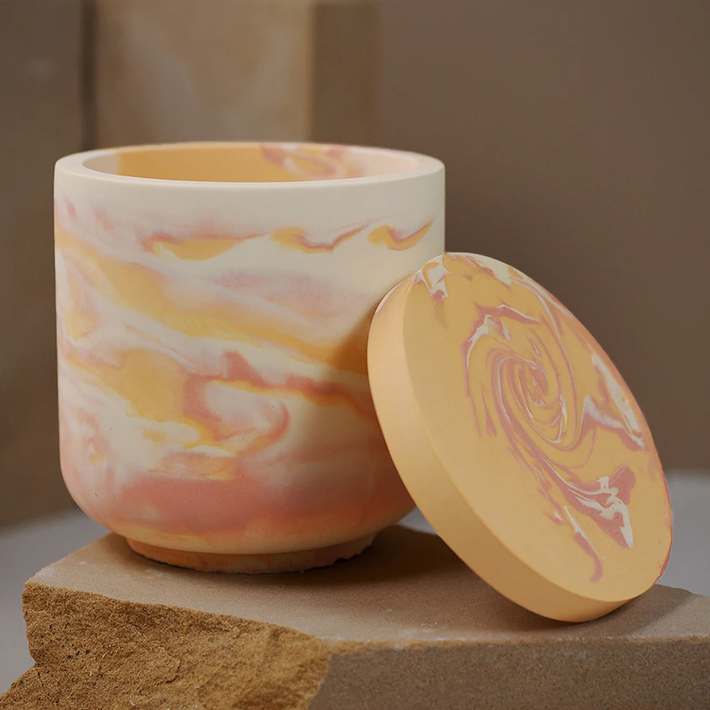 Силиконовые формы для бетонных свечей с крышкой