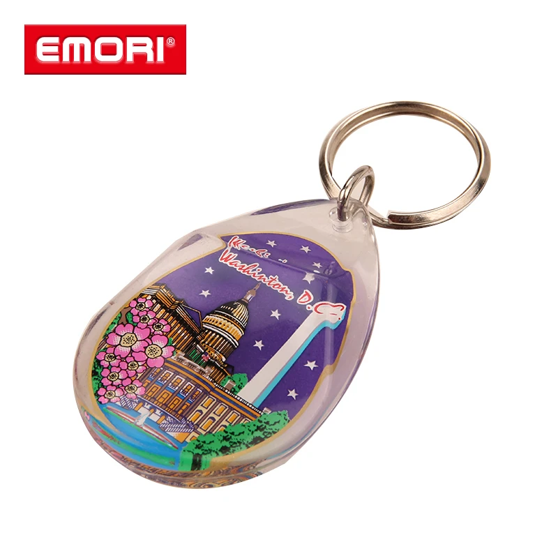 Wholesale Promotional Gift Custom Printed Acrylic Keychain
