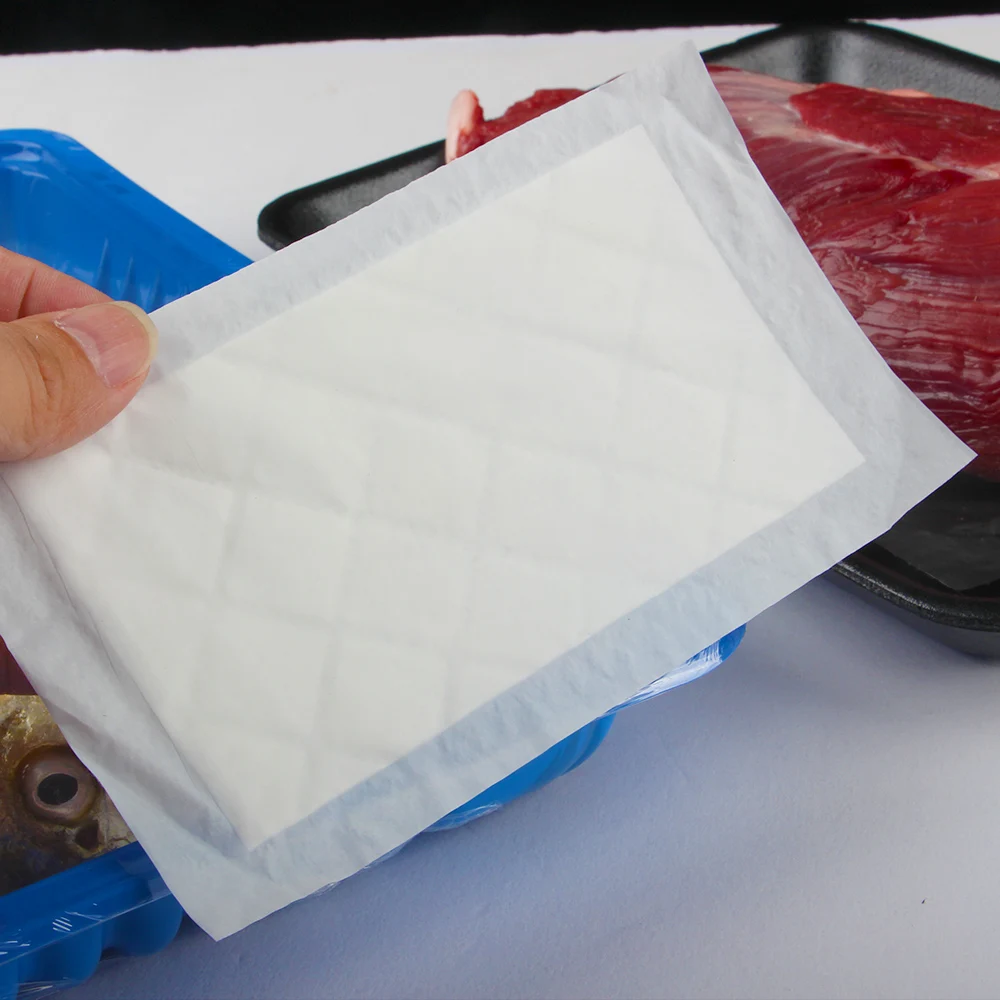 Factory price and high quality meat packaging absorbent pad with SAP for fresh fruit vegetable meat seafood