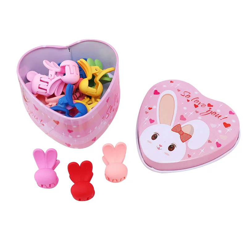 Cute girl baby love box cartoon hair clip sweet girl side cli hair accessories sets