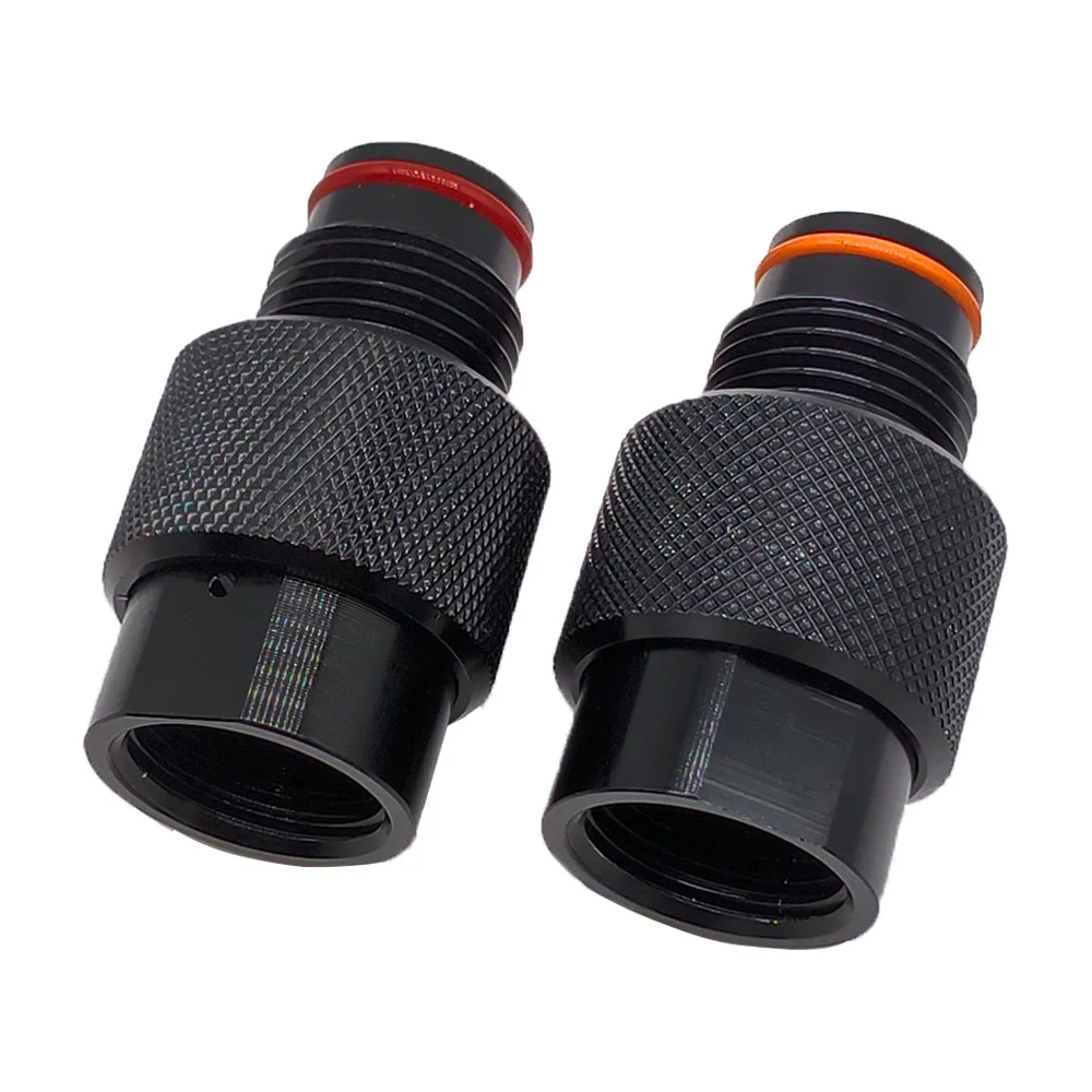 HPA G1/2-14 Threads Tank Inline On/Off ASA Adapter CO2/Compressed Air Pin Valve Depressor Black Adaptor