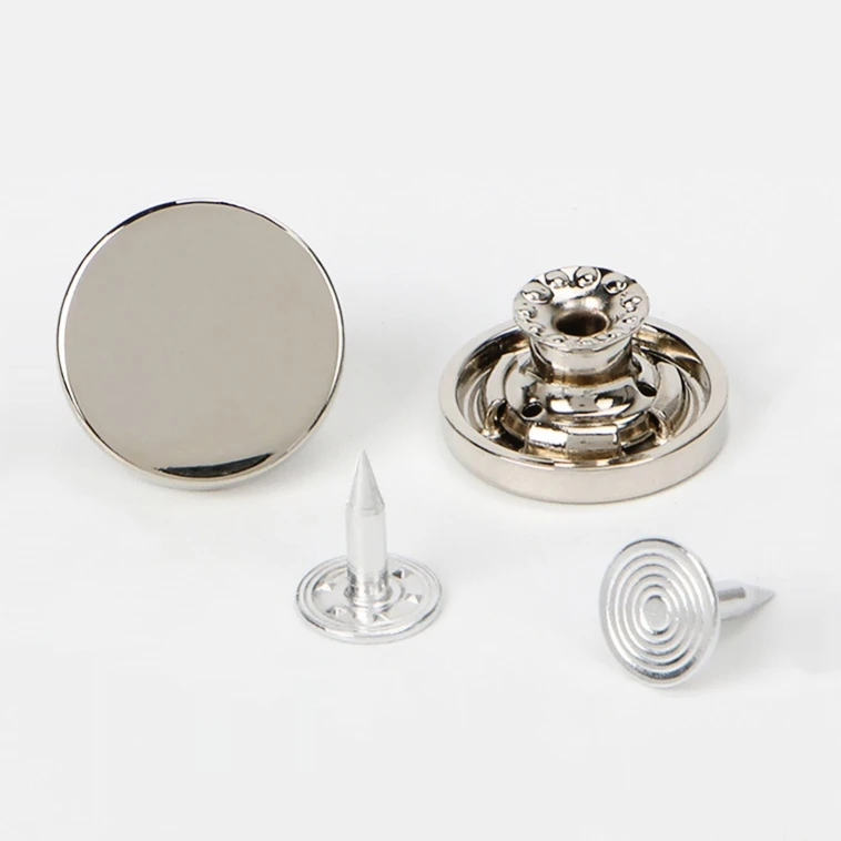 Custom  jeans buttons and rivets With Engraved Logo, Wholesale Brass Metal Button for Jacket and Pants