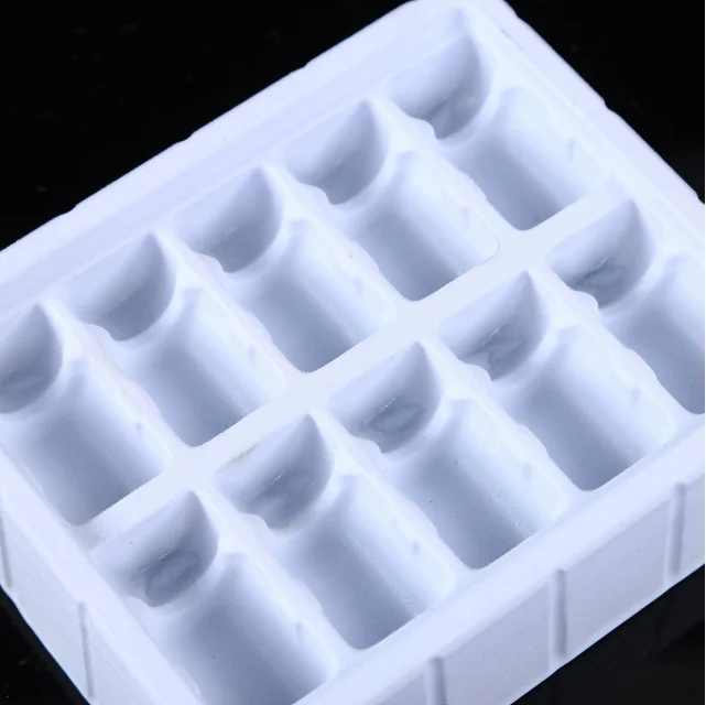 
Black 7 Units Insert Blister Process Plastic Medical Bottle Packaging Vial Tray 