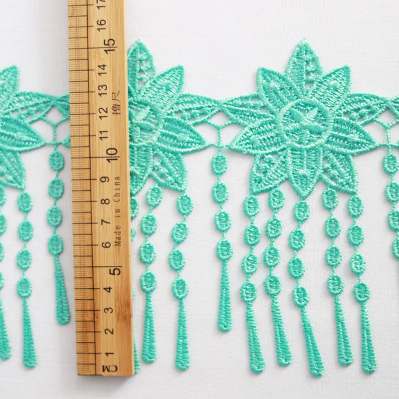 
Cheap Lace Trim Fabric Polyester Lace Fringe Embroidery Lace Tassel Trim for Garment Accessory 