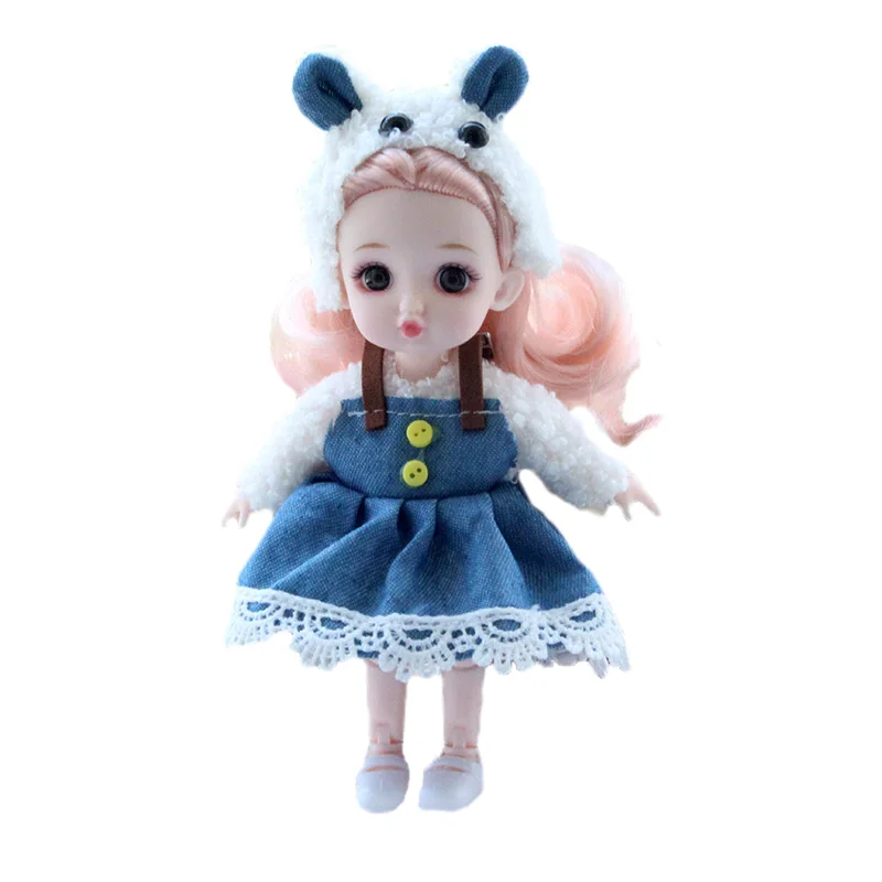 High Quality Movable Joints 17 CM Mini DIY Dress Up Bjd Dolls Toys