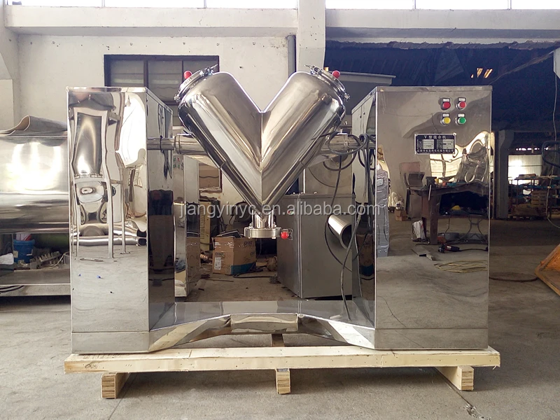 Chemical Industry High Efficiency V-Type Copper Dry Powder Mixer/Milk Powder Shape Mixing Equipment 1000L 500kg