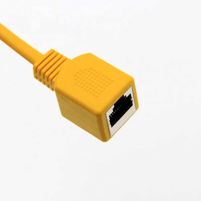 Yellow 8P8C FTP RJ45 Male to Female Ethernet Extension Cable for Local Area Network LAN