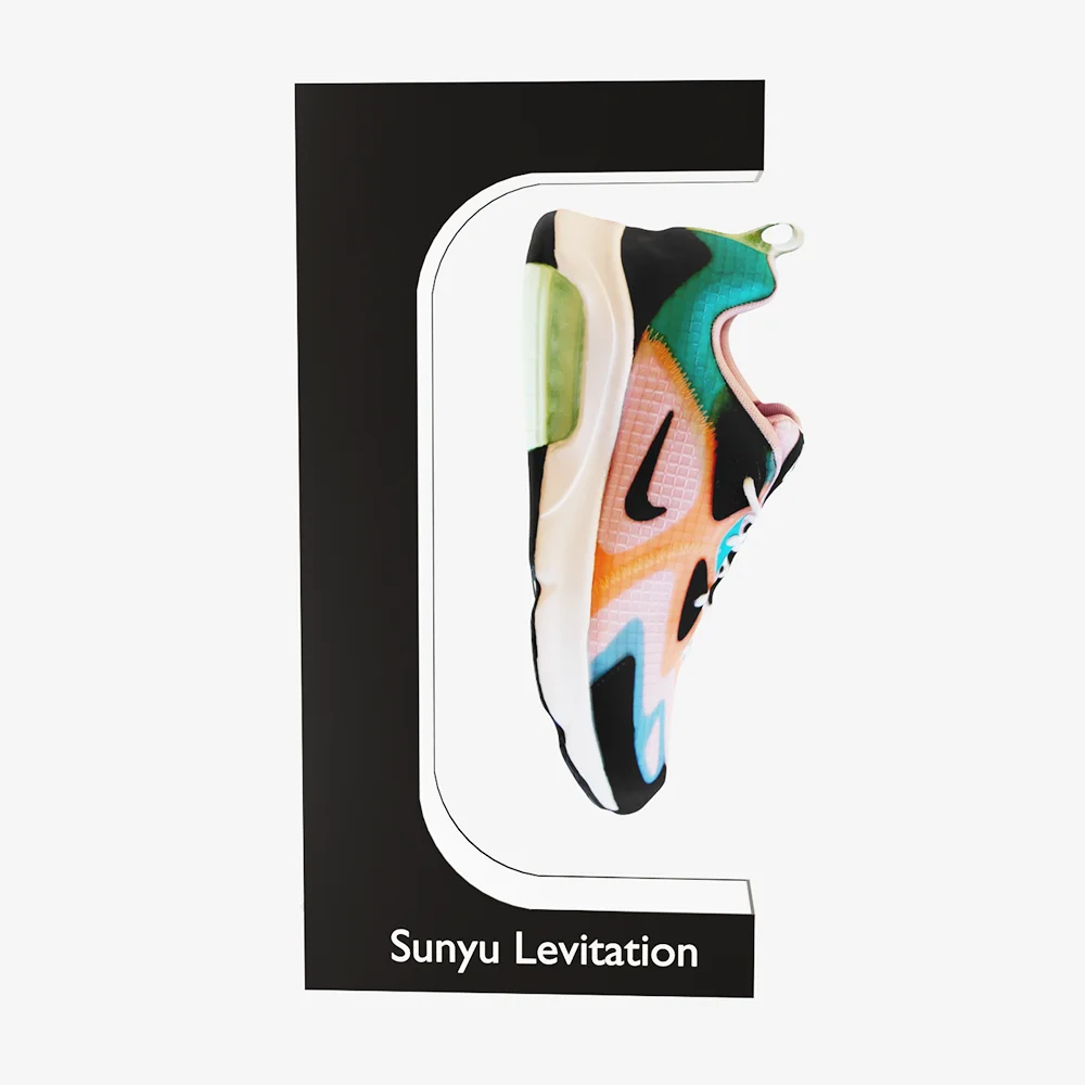 Levitation Shoes Display Magnetic Floating Shoe Display Rack Acrylic Hiking Shoes Display Racks with LED Light