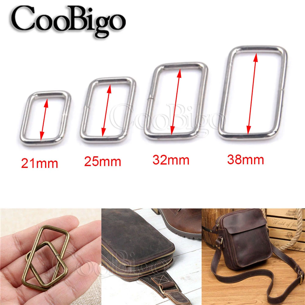 Rectangle D Ring Clasp Buckle Metal Loop Adjustable Handbag Belt Bag Webbing Strap Fastener Pet Collar DIY Craft Accessories