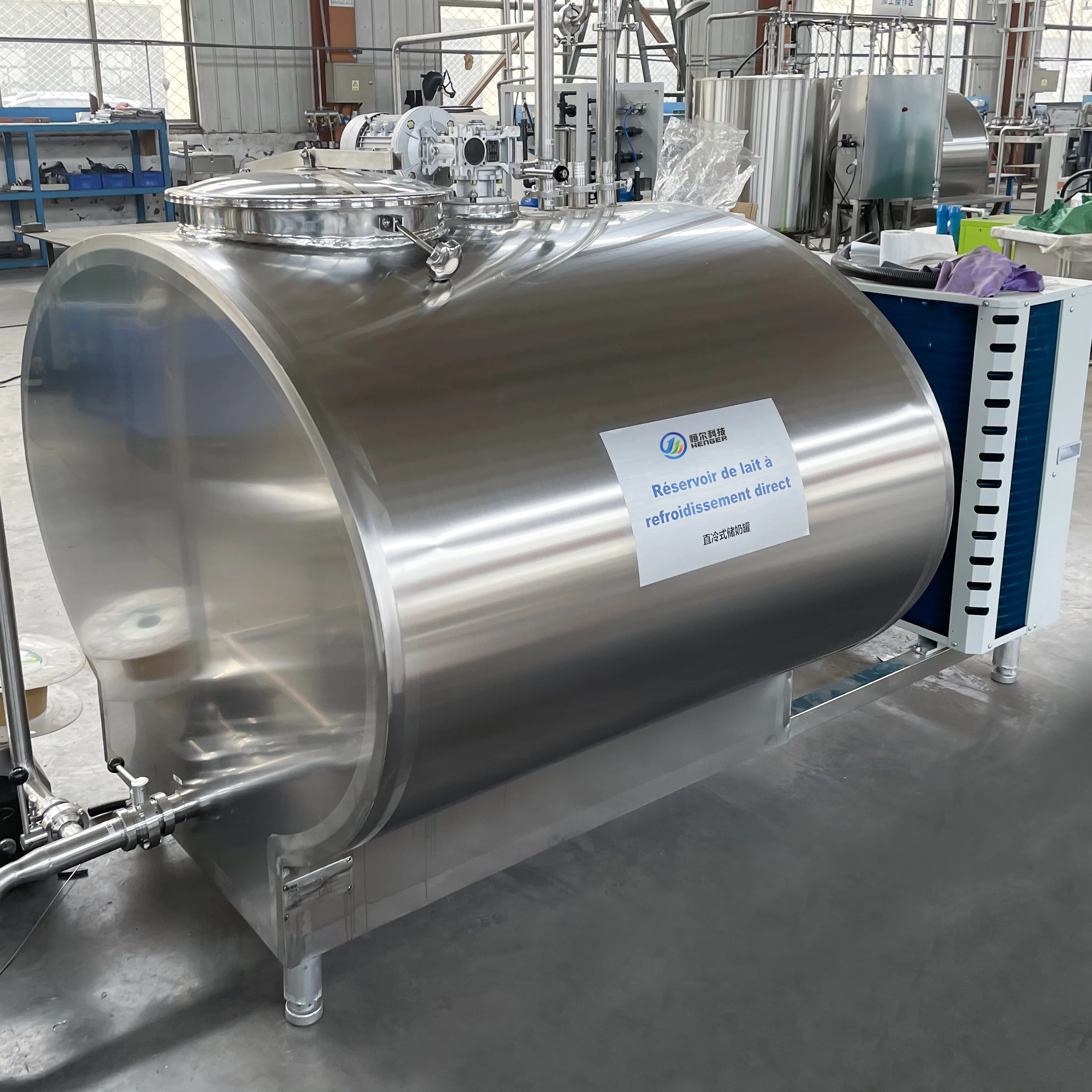 Durable Stainless Steel Milk Cooling Tank for Liquid Storage and Fast Cooling