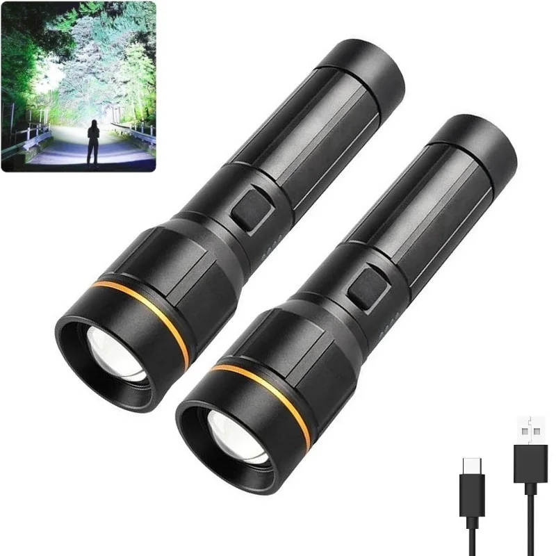 custom logo torch linterna high lumens 100000 high power USB 18650 led super bright zoom powerful rechargeable flashlight torch