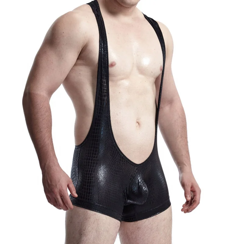 wholesale custom sex-appeal funny front enhancing One-piece mens bodysuit