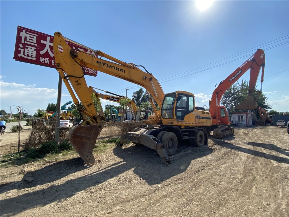 Hyundai 210 used wheel excavator , Hyundai 80 150 210wd , Hyundai excavators for sale