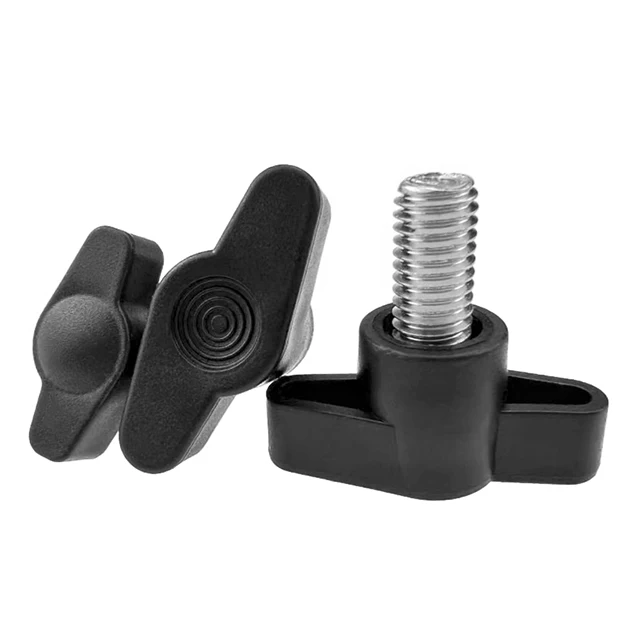 customized plastic wing metal manifold head cross stainless steel carbon steel fasten thumb screw hand screws for sheet