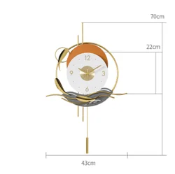 New Chinese style light luxury decorative living room household personalized creative wall clock