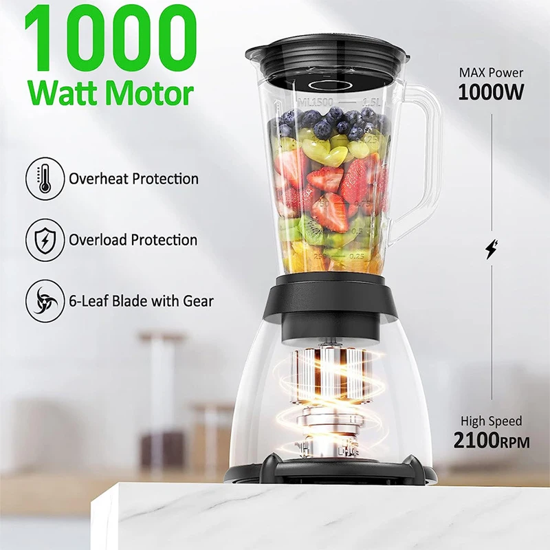 Factory Supply Electric Juicer Portable 2 In 1 Household Smoothie Electric Table Kitchen Cooking Dry Food Wet And Dry Blender