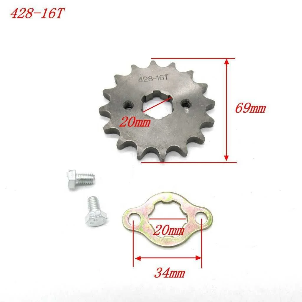 Motorcycle Parts 20MM/17MM ID 428 Small Sprocket 10-19T Tooth Flywheel