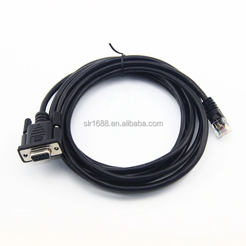 Factory wholesale good price black DB9 RJ12 RS232 DB9 serial to RJ12 cable for computer
