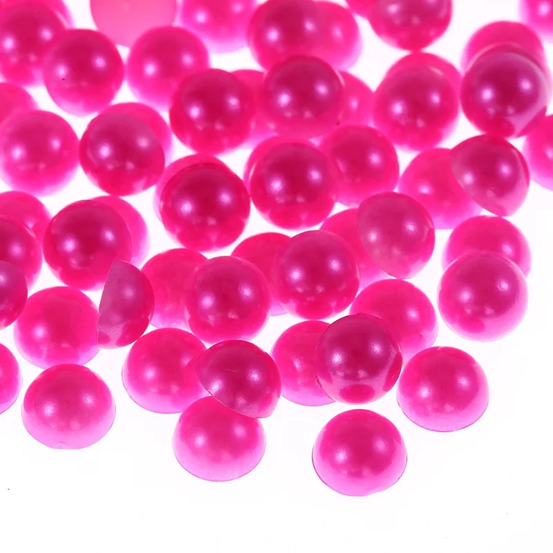 New Arrivals 2mm 3mm 4mm 5mm 8mm 10mm loose Pearl Beads Flat Back pearls Bulk Half Round Pearls for DIY shoes decoration