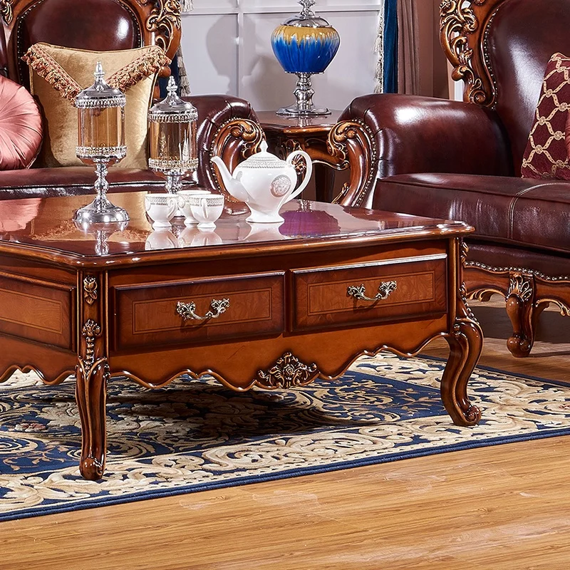 Best Seller Wood Carving Coffee Table, Living Room Furniture