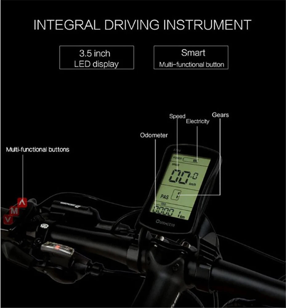 
LANKELEISI T750PLUS 26-inch foldable electric bike 1000W 48V 14.5AH lithium battery, aluminum alloy frame, hydraulic disc brake 