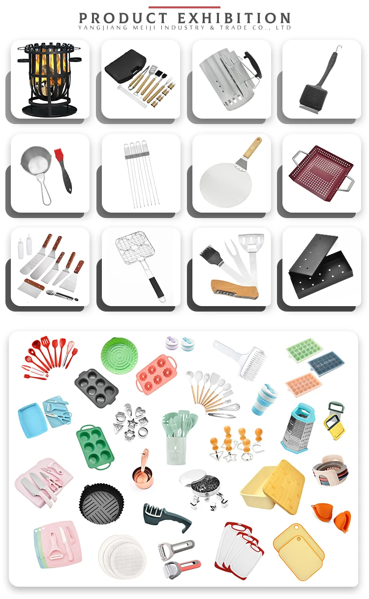 11 In 1 Set Of Silicone Kitchen Utensils Cooking Sets With Wooden Handle